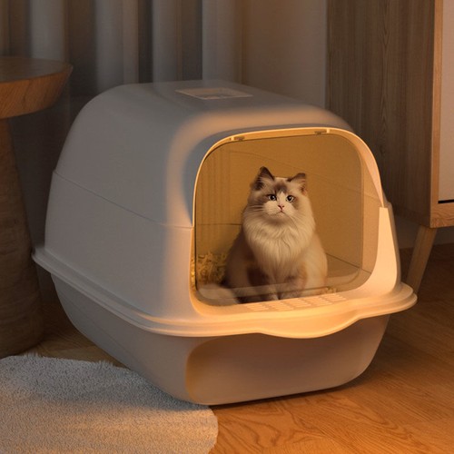 Pet cat hooded litter tray - cat,
