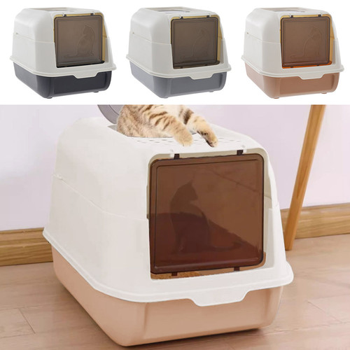 Large cat litter box - litter,