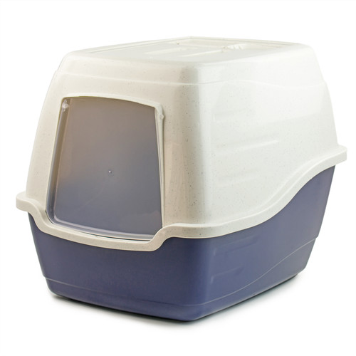Hooded cat loo - hooded, tray