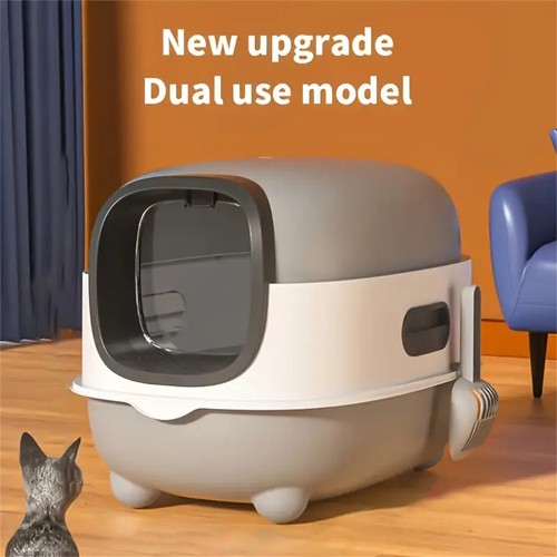 Large enclosed cat litter box - large,