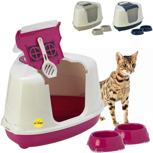 Large corner cat hooded - large,
