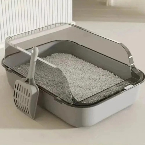 Semi enclosed cat - litter, box