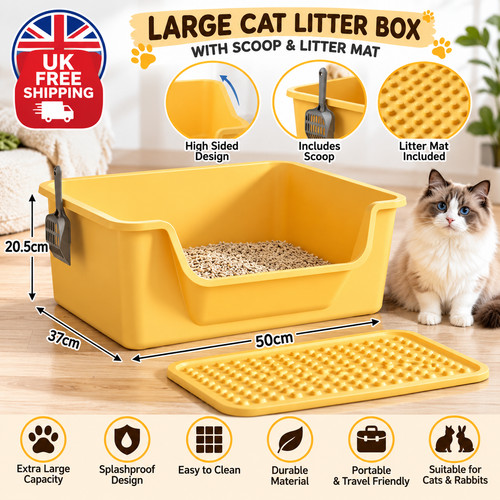 Large cat litter box open - cat, top