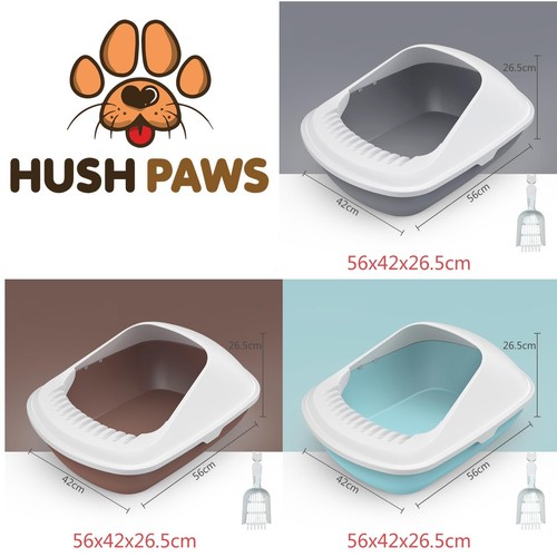 Cat kitten plastic open litter - open,