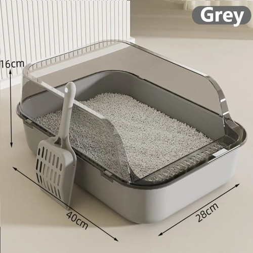 Semi enclosed cat litter - cat, box