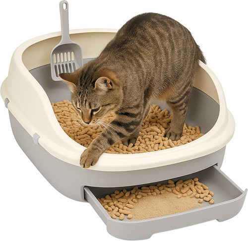 Jumbo cat litter tray - litter, large