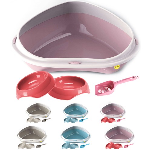 Corner litter tray - tray, large