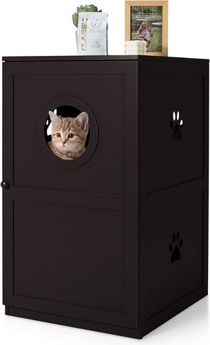 Cat litter box enclosure - litter,