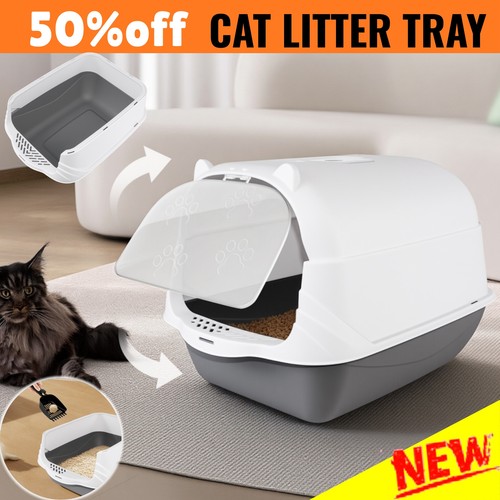 Large cat litter tray - tray, hooded