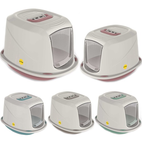 Cat hooded litter tray kitten - litter,