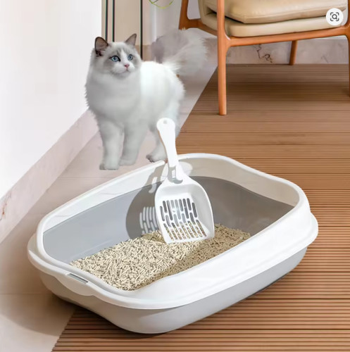 Large cat litter box semi - large,