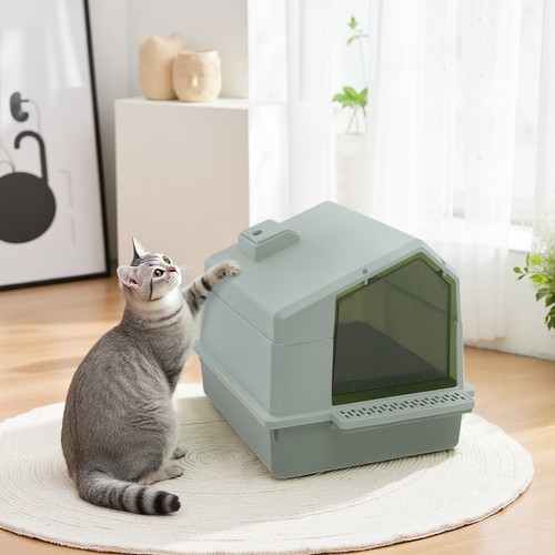 Large hooded cat litter tray - large,