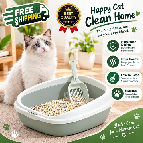 Large cat litter box - large,